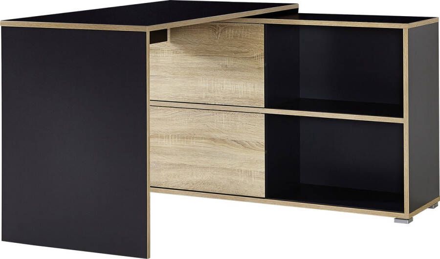 Germania Slider Bureau Antraciet Sonoma Eiken