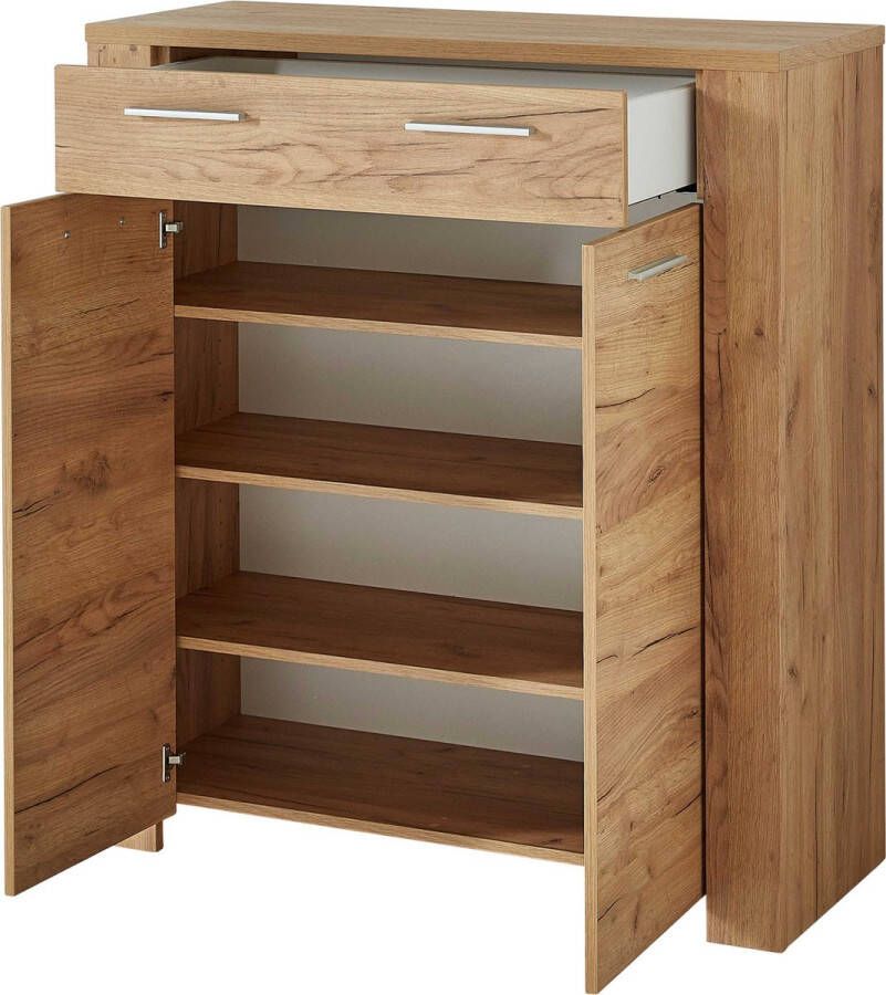 Germania Schoenenkast Castor 96cm met 2 deuren & 1 lade eik