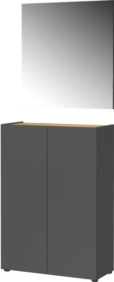 Germania Alviano Grafiet Eiken Halmeubelset Inclusief Spiegel - Foto 2