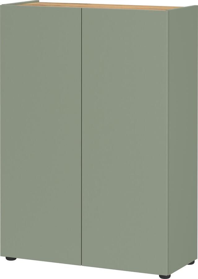 Germania Alviano Taupe Groen Eiken Schoenenkast 2-Deuren