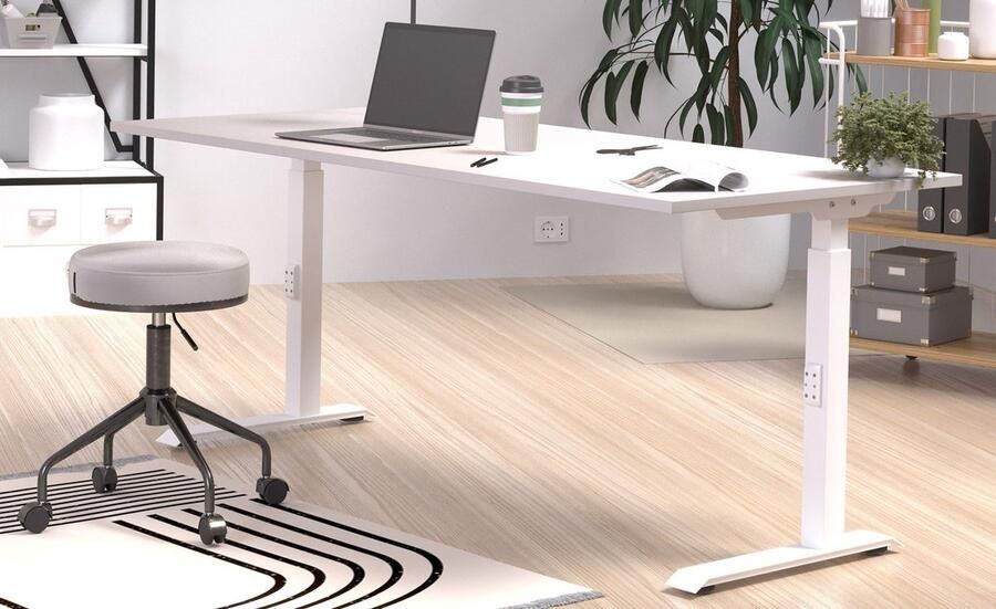 Germania EMOB Zit-stabureau Hermoso 180 x 80 x 120 cm Elektrisch verstelbaar Antraciet Zit-stabureaus Antraciet Spaanplaat Zit-stabureaus Op voorraad - Foto 19