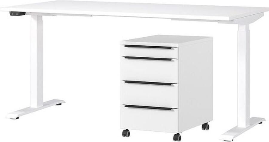 GERMANIA Kantoormeubelset Milaan incl. bureau (elektrisch. in hoogte verstelbaar) & kastje op wieltjes (2-delig) - Foto 8