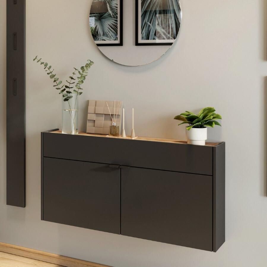 GERMANIA Schoenenkast Ameca schoenenkast met soft-close sluiting voor maximaal 12 paar schoenen 100 x 22 x 57 cm - Foto 3