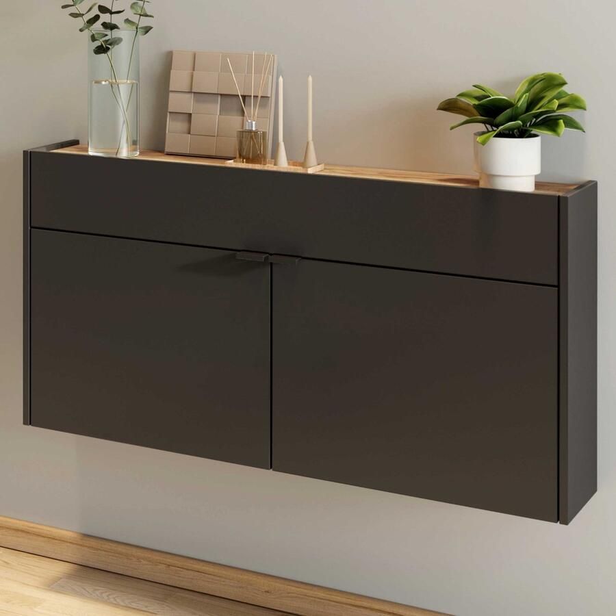 GERMANIA Schoenenkast Ameca schoenenkast met soft-close sluiting voor maximaal 12 paar schoenen 100 x 22 x 57 cm - Foto 2