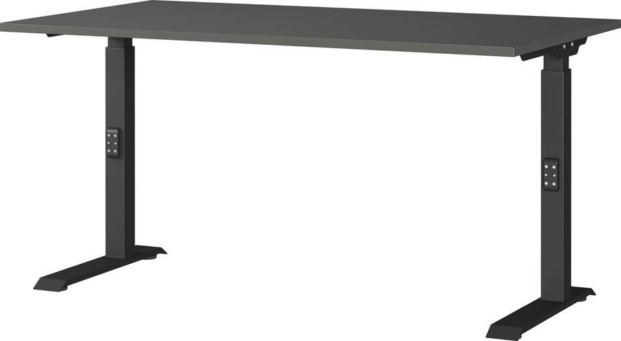 GERMANIA Bureau Milaan mechanisch in hoogte verstelbaar in verschillende breedten 120-180 cm made in germany