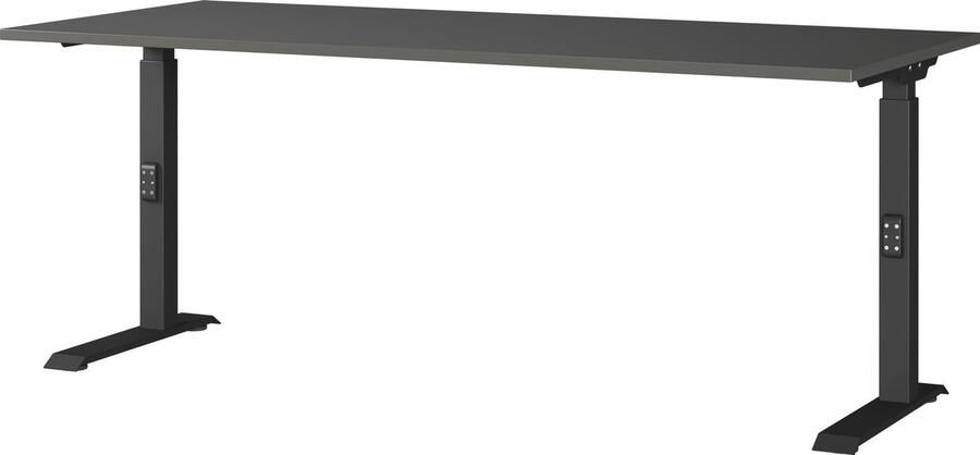 GERMANIA Bureau Milaan mechanisch in hoogte verstelbaar in verschillende breedten 120-180 cm made in germany