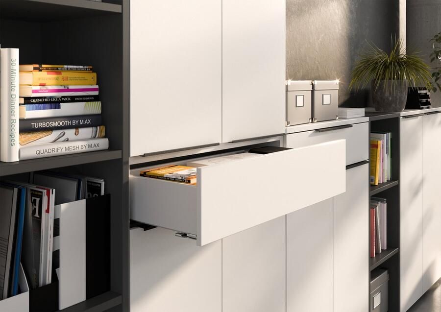 GERMANIA Archiefkast Milaan optioneel met lade deurdemper breedte 80 cm made in germany