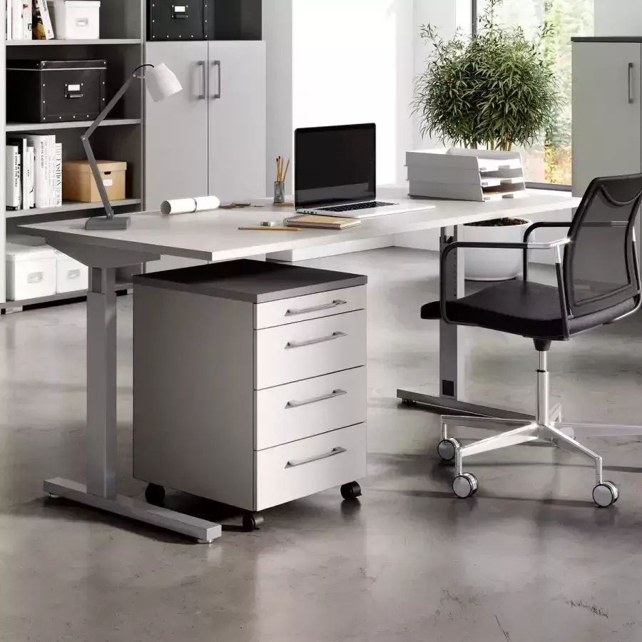 Germania Profi 160 cm Bureautafel Lichtgrijs Zilver - Foto 1