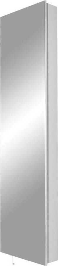 Germania Roterend schoenenkast Elda 195 cm hoog in wit met spiegeldeur