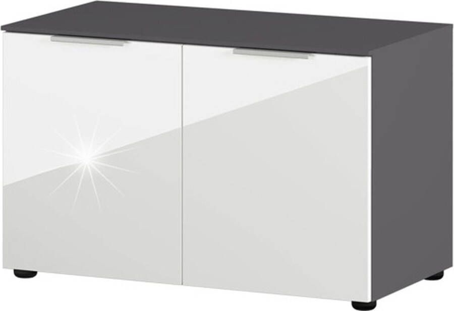 Germania Schoenenbank GW-Rimini 75x40x48 cm grafietkleurig en wit