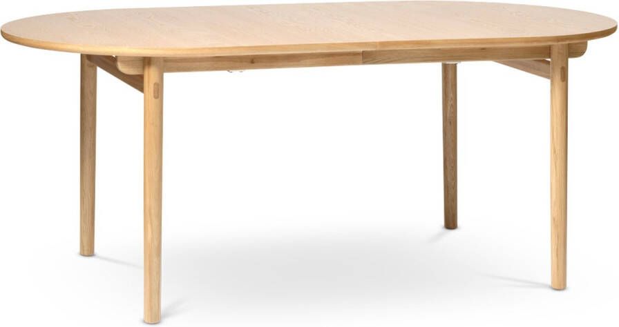 Gewoonstijl Olivine Kjeld Ovale Eettafel Naturel Verlengbaar Eetkamertafel Organisch Scandinavisch tot 280 cm te verlengen Exclusief Verlengstuk 190 x 100 cm - Foto 2