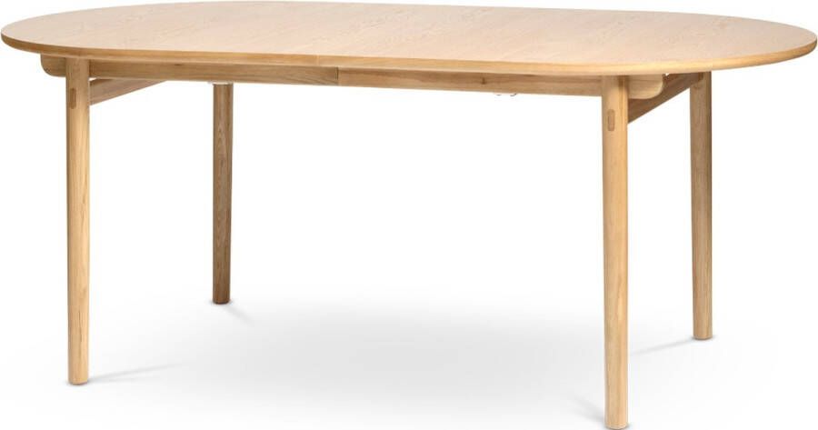 Gewoonstijl Olivine Kjeld Ovale Eettafel Naturel Verlengbaar Eetkamertafel Organisch Scandinavisch tot 280 cm te verlengen Exclusief Verlengstuk 190 x 100 cm