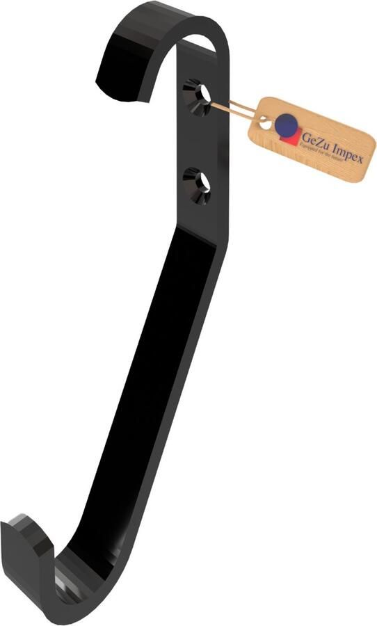 Gezu Impex Kapstokhaak 185 mm – Zwart – Ophanghaken Wandhaak
