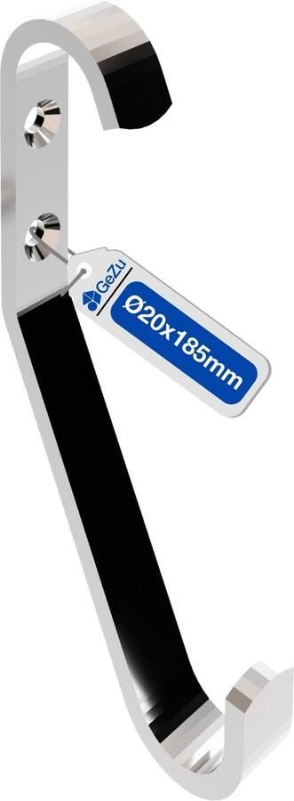 Gezu Impex Kapstokken 185 mm – Chroom Zilver – Ophanghaken Wandhaak - Foto 2