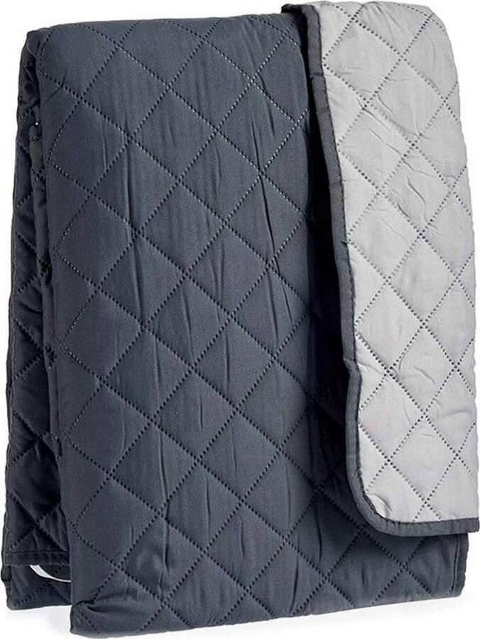 Gift deco Bankbedekking Grijs Microvezel (290 x 200 x 0 5 cm)