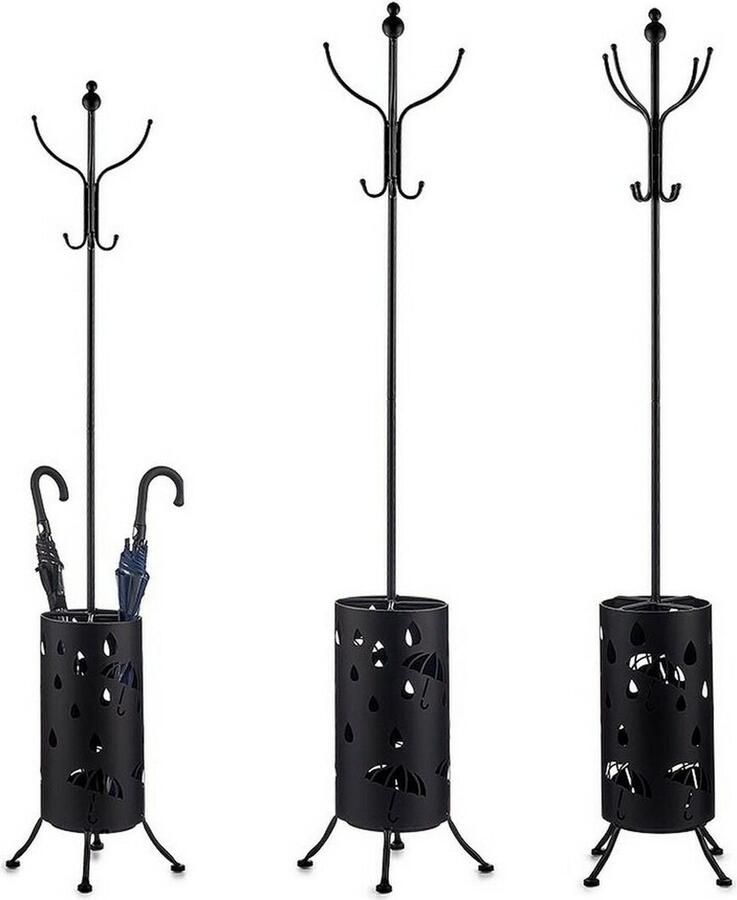 Gift Decor Kapstok Paraplu Zwart Metaal (44 x 185 x 44 cm) - Foto 2