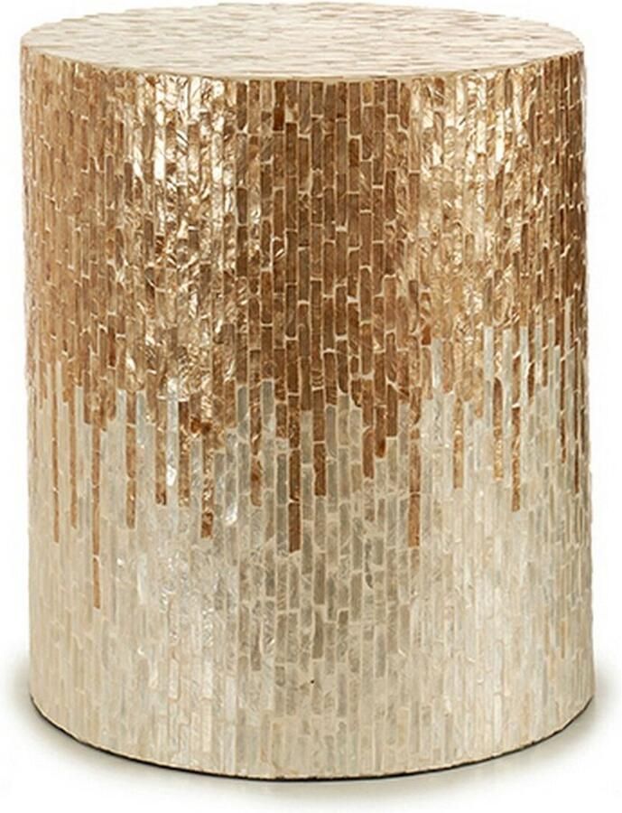 Gift Decor Kruk Ziverachtig Gouden Parelmoer DM (40 x 46 x 40 cm)