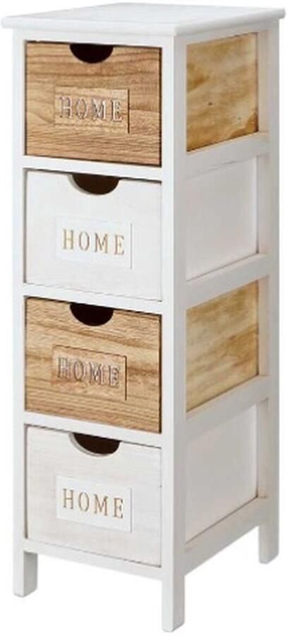 Gift Decor Ladenkast Home Wit Bruin 26 x 81 x 31 6 cm