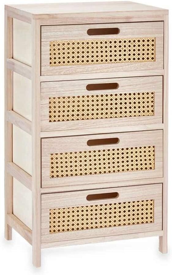 Gift Decor Ladenkast Rattan Natuurlijk 40 x 73 x 29 cm 4 lades