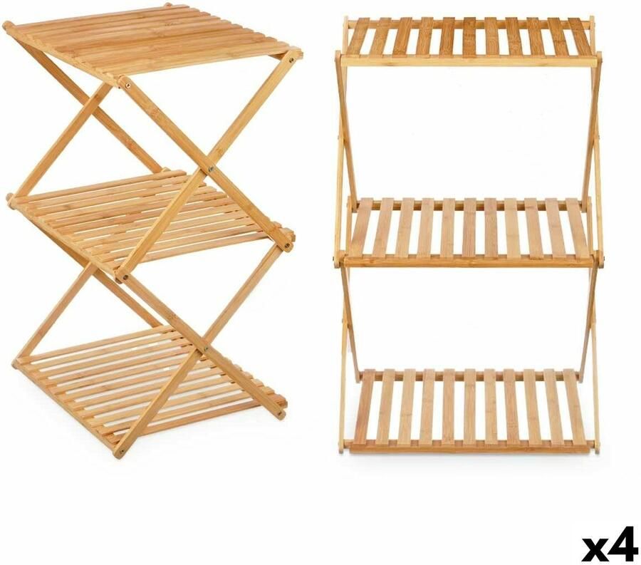 Gift Decor Planken CH68220-5 Natuurlijk Bamboe 40 x 62 x 33 5 cm (4 Stuks)