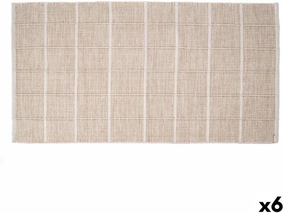 Gift Decor Tapijt Beige Ruiten 140 x 80 cm (6 Stuks)