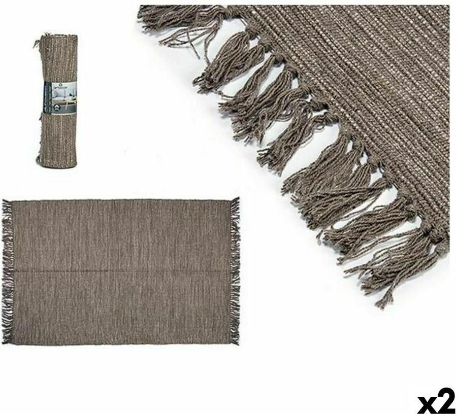 Gift Decor Tapijt Bruin 120 x 80 x 1 cm (2 Stuks)