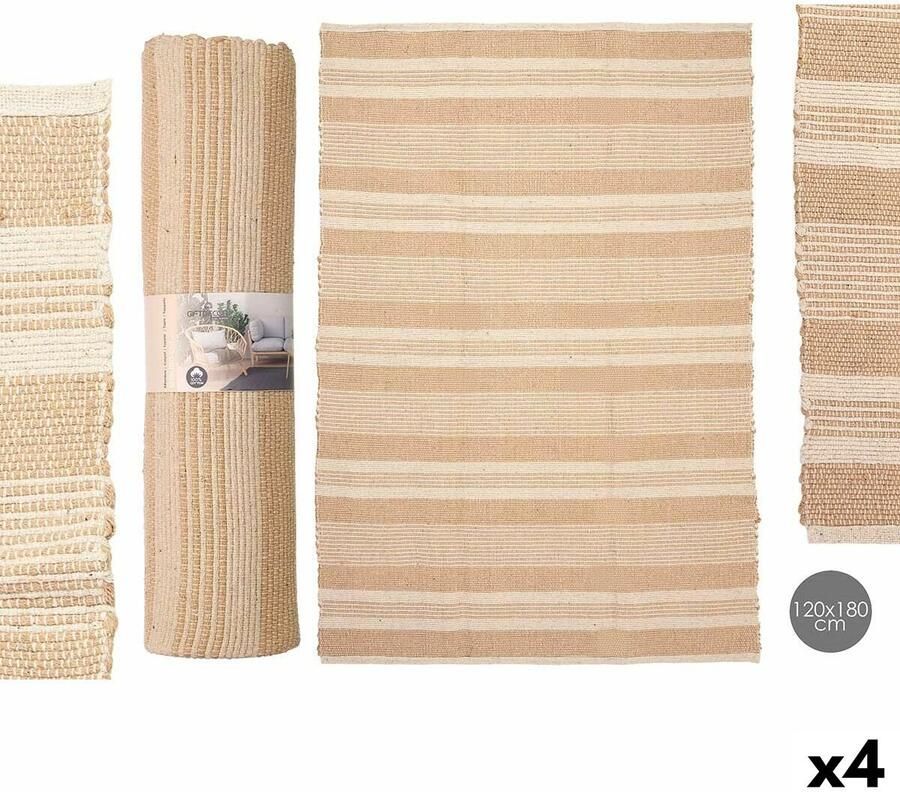 Gift Decor Tapijt NO.02 Wit Bruin 120 x 180 cm (4 Stuks)