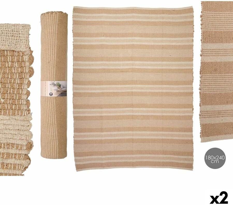 Gift Decor Tapijt NO.03 Wit Bruin 180 x 240 cm (2 Stuks)