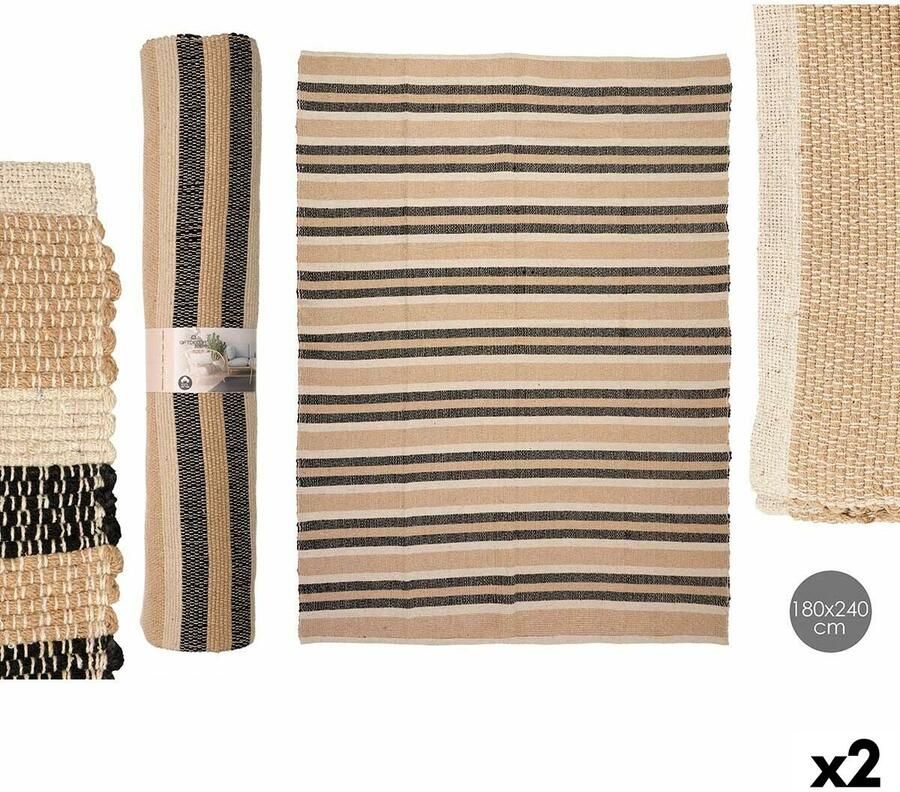 Gift Decor Tapijt NO.06 Wit Bruin Zwart 180 x 240 cm (2 Stuks)