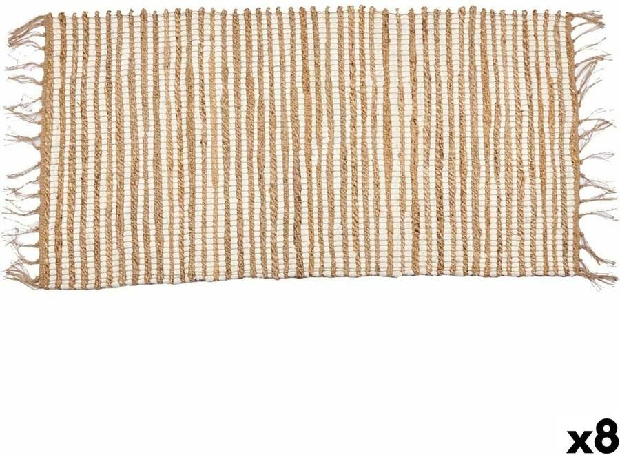 Gift Decor Tapijt Wit Natuurlijk 70 x 1 x 140 cm (8 Stuks)