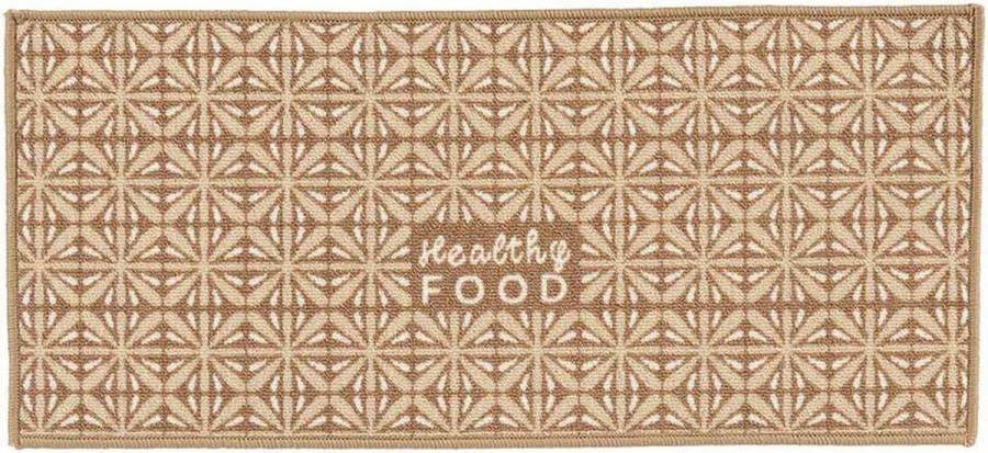 Gift Decor Tapijt Healthy Food Beige Polyamide Latex (40 x 1 x 90 cm)