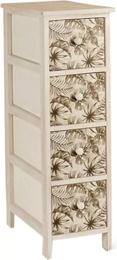 Giftdecor Ladekast 32 X 26 X 81 Cm Hout Lichtnaturel bruin