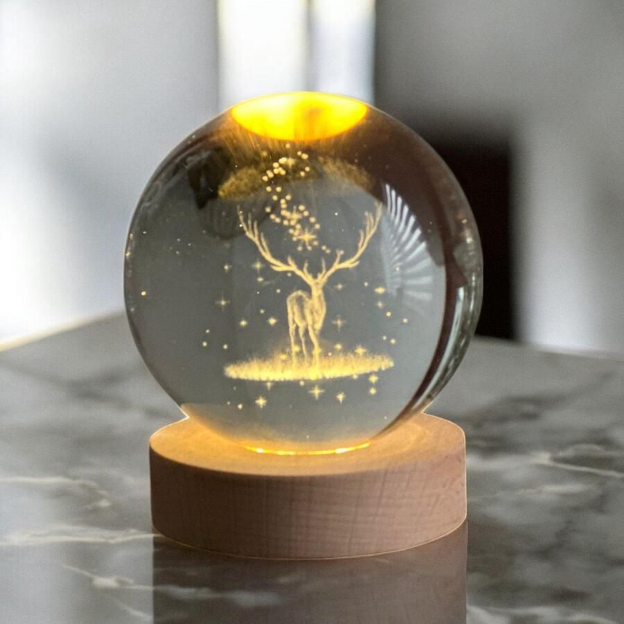 Giftpoint Rendier Lamp 3D Lamp Kerstverlichting Kerstcadeau Kerst Geschenk Cadeau voor Vrouw Cadeau voor Man Kerstversiering Verlichting Kerstverlichting Led Decoratieve Accessoires Woondecoratie