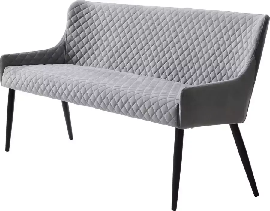 Giga Living Bank Ottowa Grijs Velvet - Foto 1
