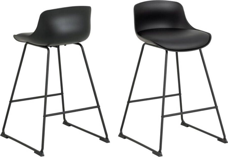 Giga Living Barkruk Stof Bruin 46x50x110 5cm Zithoogte 60 5-82cm Set van 2