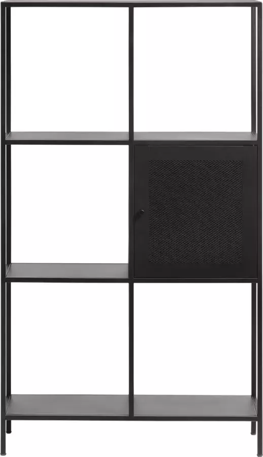 Giga Living Boekenkast Metaal Zwart 5 Planken 80cm Soft Closing Kast Malibu