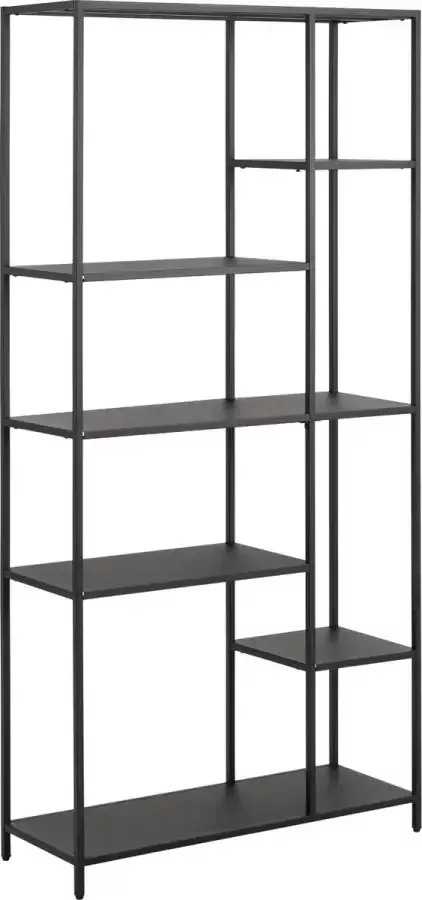 Giga Living Wandrek Nebas 79 5cm 6 legplanken mat zwart