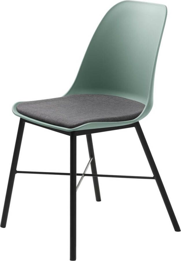 Giga Living Eetkamerstoel Groen Stof Textiel 54x47x83cm Zithoogte 47cm Set van 2