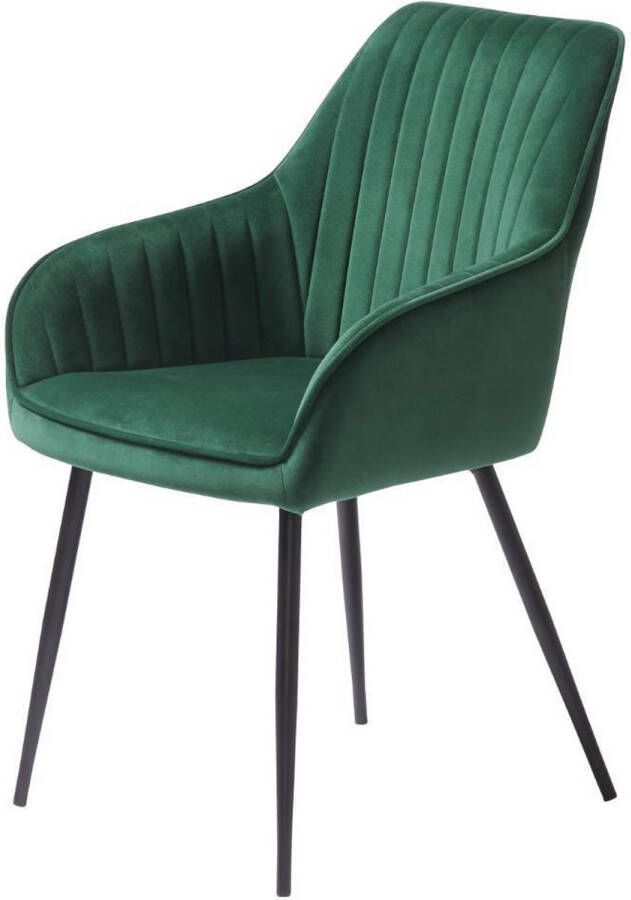 Giga Living Eetkamerstoel Groen Velvet 59x58x83 5cm Gewicht 13kg