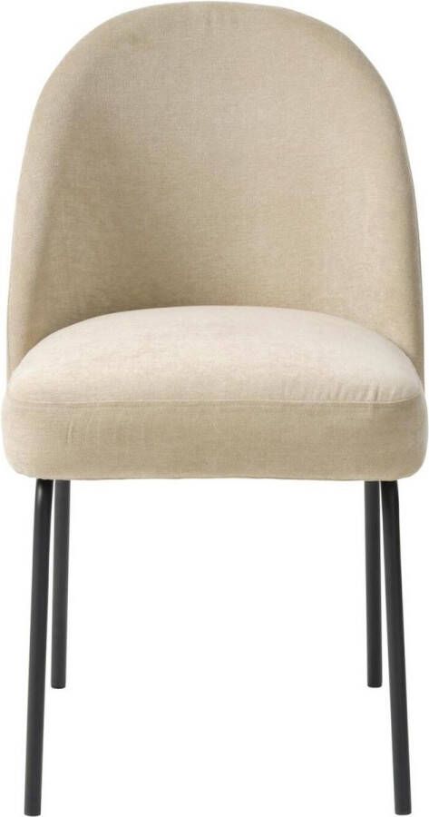 Giga Living Eetkamerstoel Sand Chenille 57x48 5x83 5cm Scandinavisch Set van 2