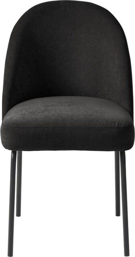 Giga Living Eetkamerstoel Zwart Chenille 57x48 5x83 5cm Scandinavisch