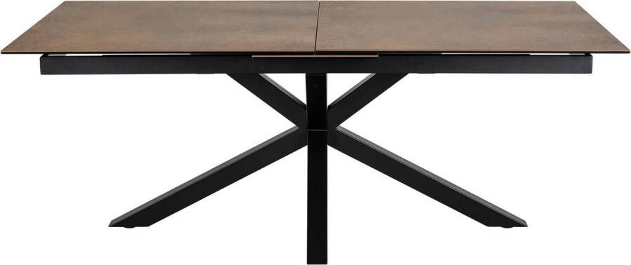 Giga Living Eettafel Bruin Uitschuifbaar Keramiek Metaal 200 240x100x76cm Eettafel Durgan - Foto 2