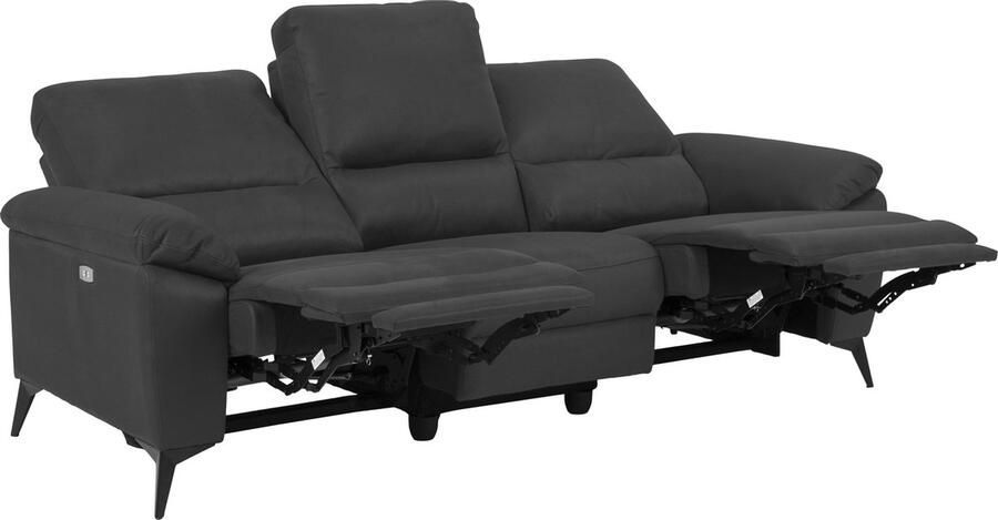 Giga Living 3-zits Relax Bank Ulven Grijs Barry 215cm - Foto 2