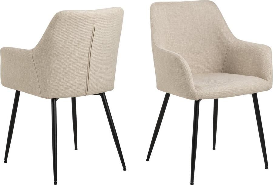 Giga Living Armstoel Alireza Beige Set van 2