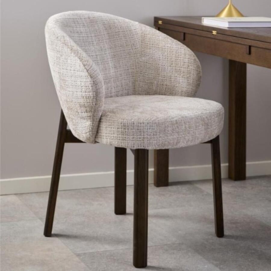 Giga Living Armstoel Durin Juto Beige Eiken Set van 2 - Foto 2