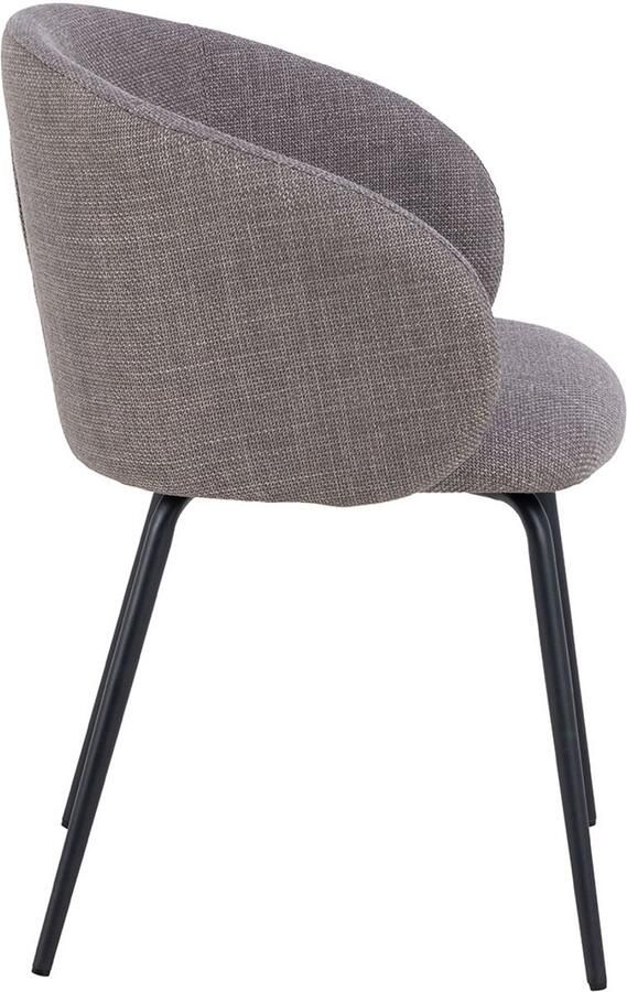 Bendt Eetkamerstoel Cristi Structuurstof Grijs Bruin