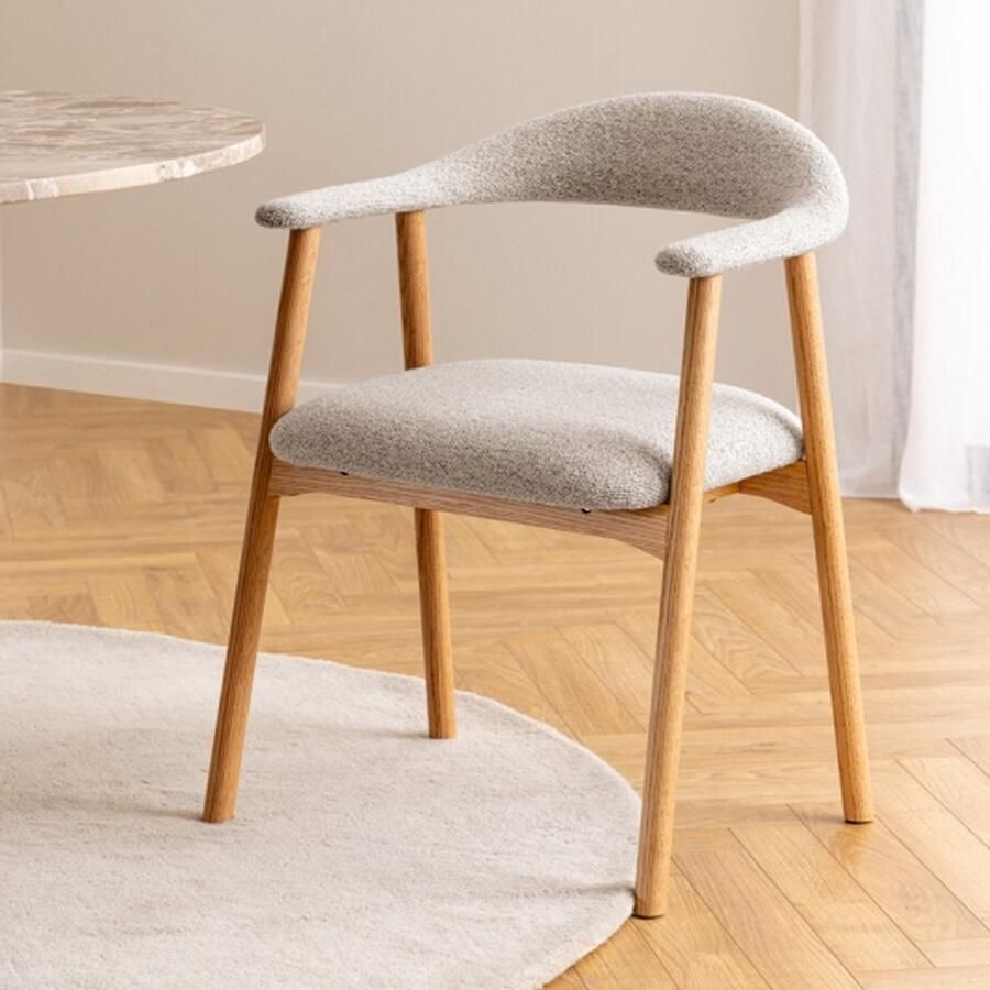 Giga Living Armstoel Tesido Greige Set van 2