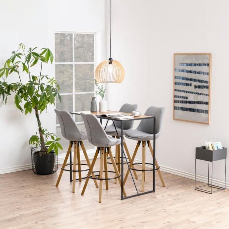 Scandes Barkruk Set van 2 Daisy Licht grijs Default