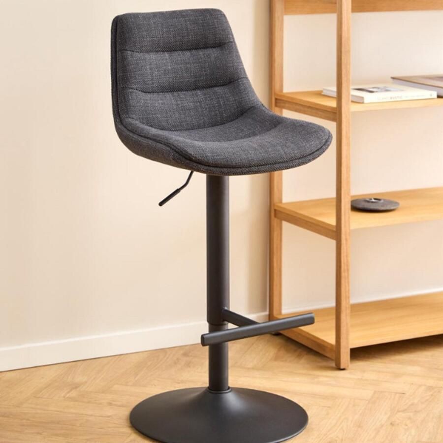 Bendt Draaibare Barkruk Labarron Donkergrijs (zithoogte 65-86cm)