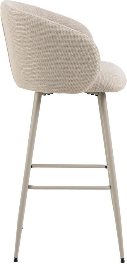 Giga Living Barkruk Skive Beige Stof Zithoogte 78cm Set van 2 - Foto 2